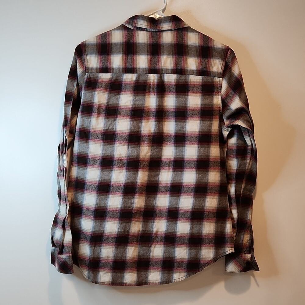 Pendleton Flannel Shirt Women's Size Medium Gray/Black/White EUC VERY NICE!! - Picture 7 of 11